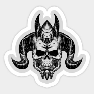 Demon Skull L Sticker